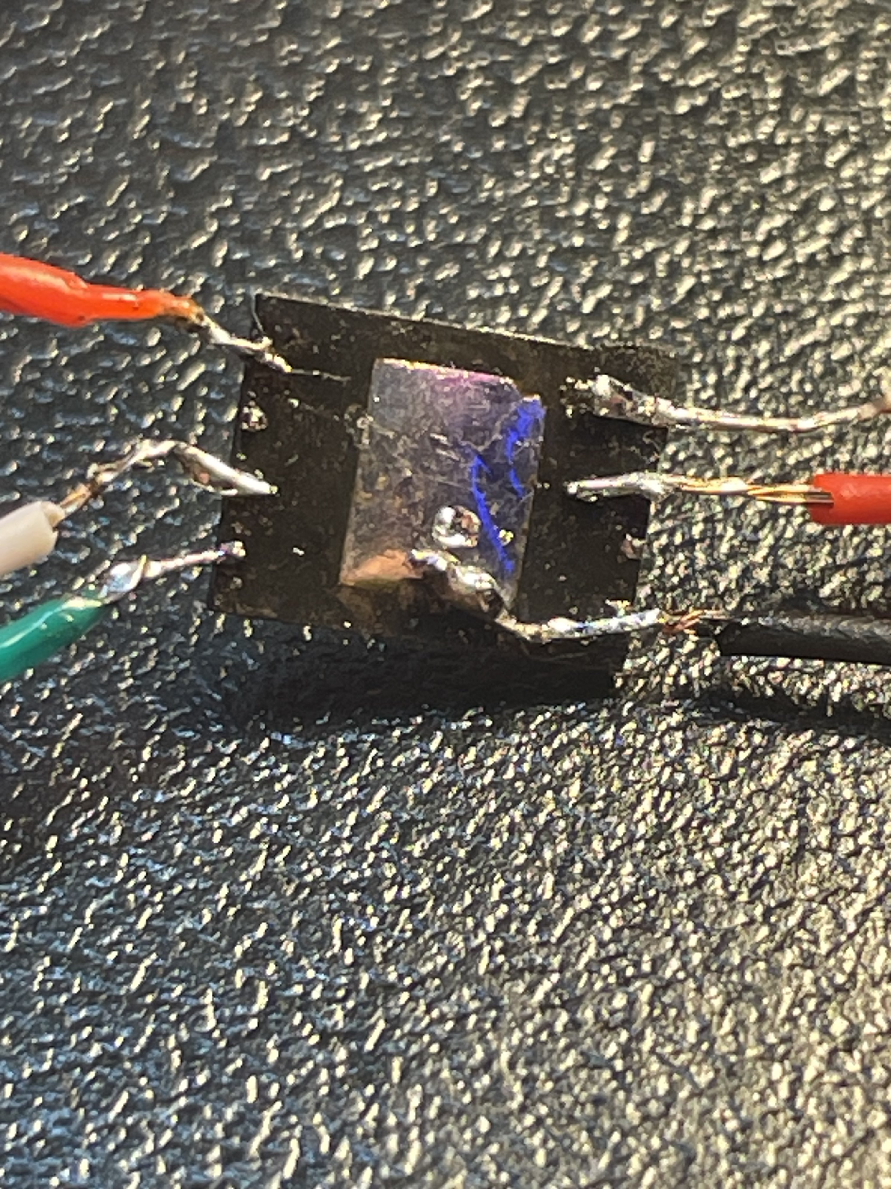 The connections made to the flash chip